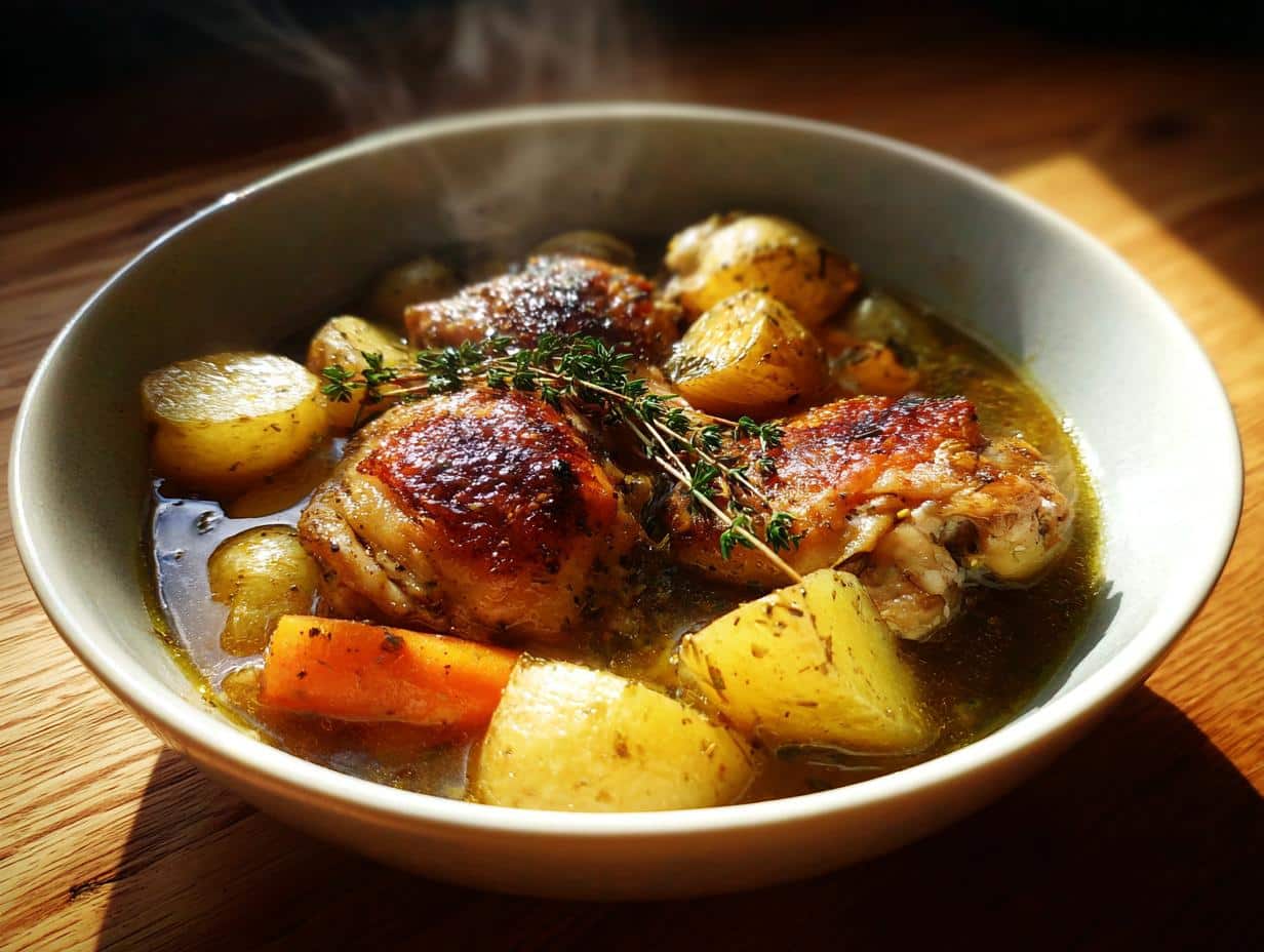 Hearty One-Pot Chicken, Parsnip & Thyme Stew in 30 Minutes