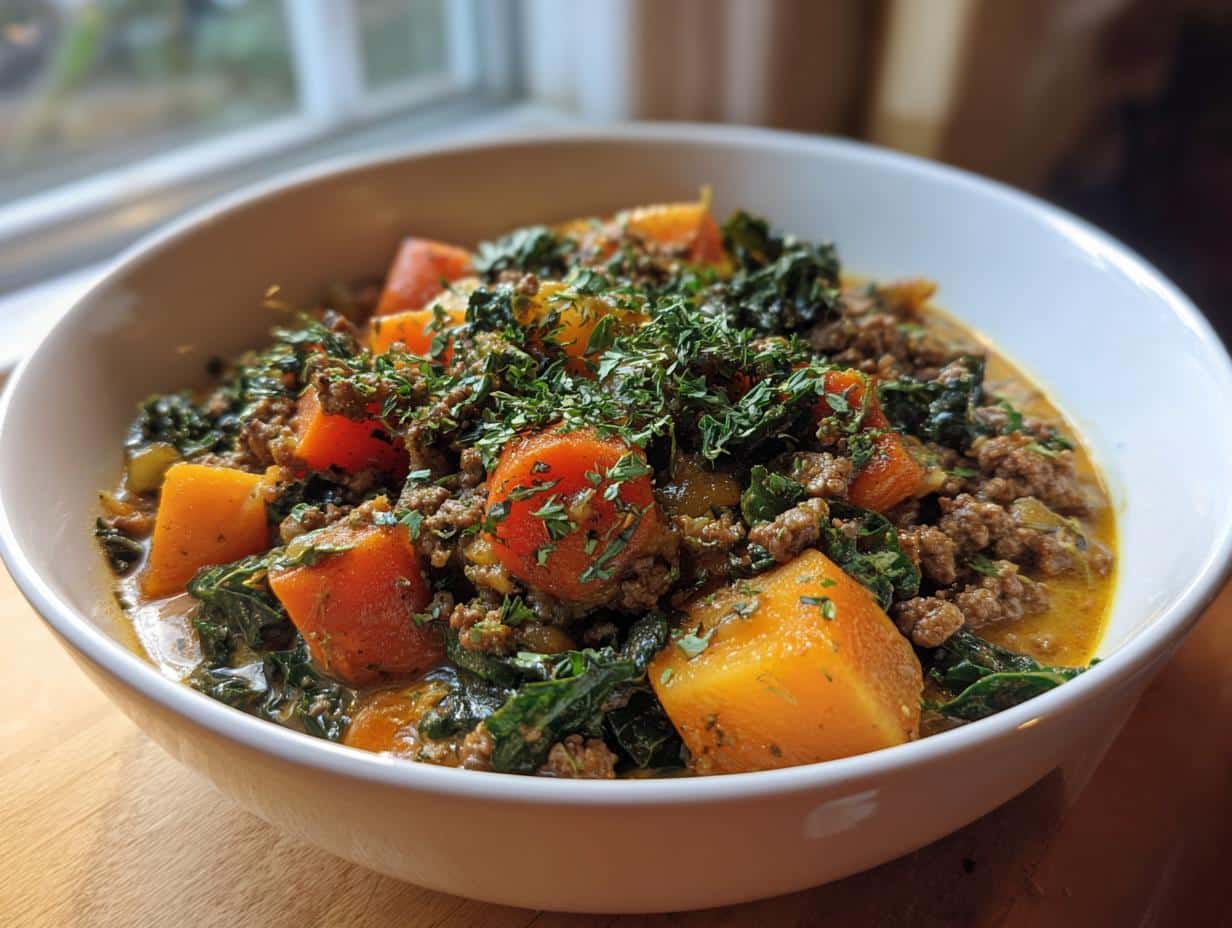One-Pot Beef, Carrot &amp; Kale Curry Recipe in 30 Minutes Flat