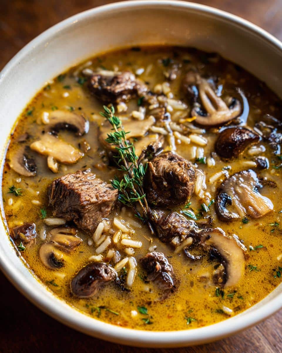 One‑Pot Beef, Mushroom & Wild Rice Soup - detail 3