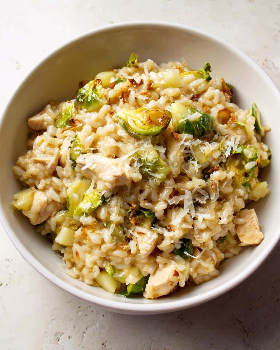 One‑Pot Chicken, Apple & Brussels Sprout Risotto - detail 3
