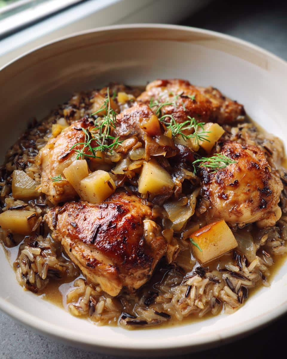 One‑Pot Chicken, Apple & Wild Rice Pilaf - detail 1