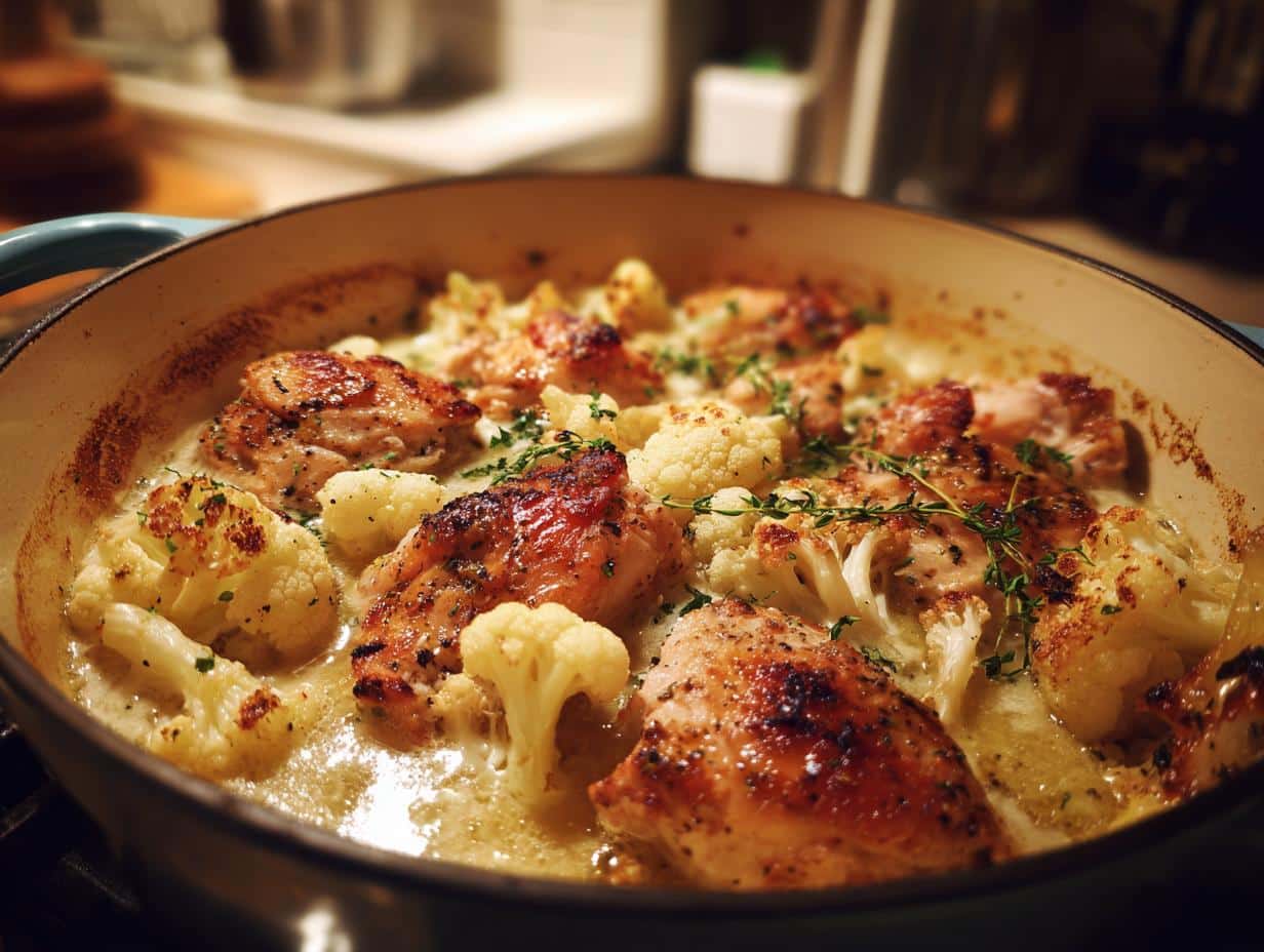 One‑Pot Chicken, Cauliflower & Wild Rice Casserole