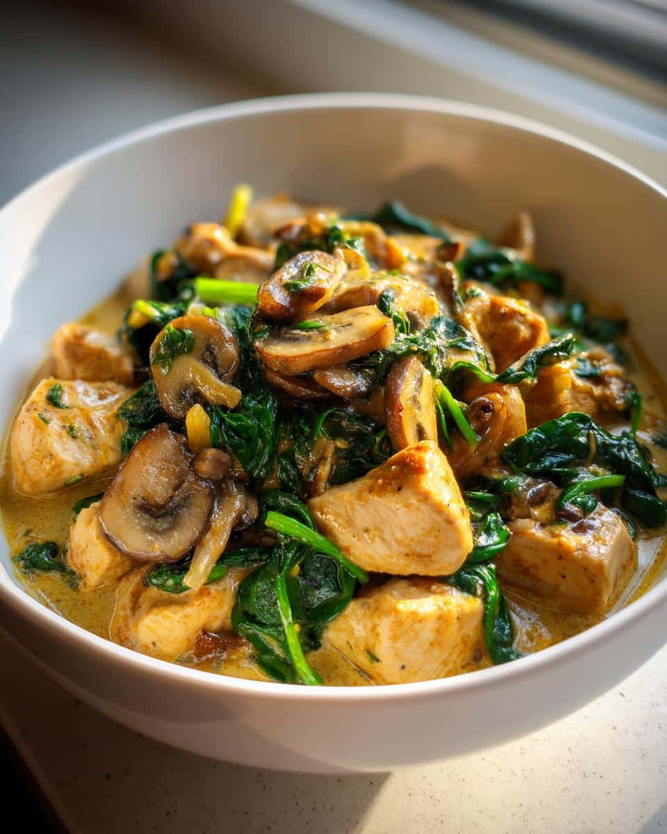 One‑Pot Chicken, Mushroom & Spinach Curry - detail 2