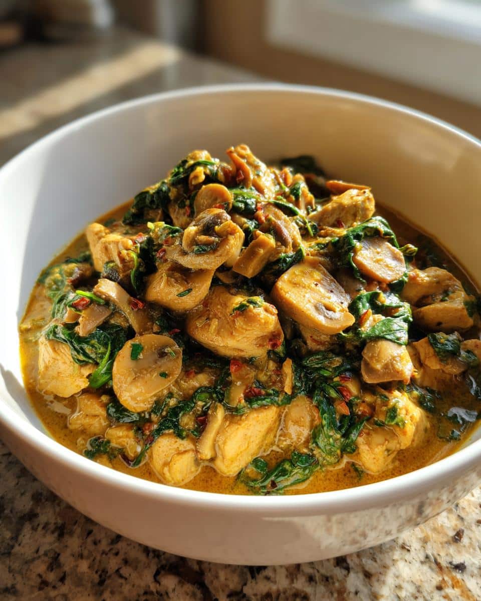 One‑Pot Chicken, Mushroom & Spinach Curry - detail 3