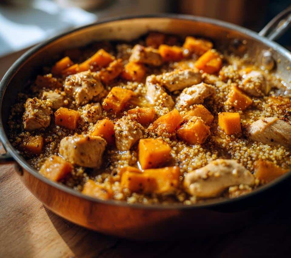 One‑Pot Chicken, Pumpkin & Quinoa Skillet