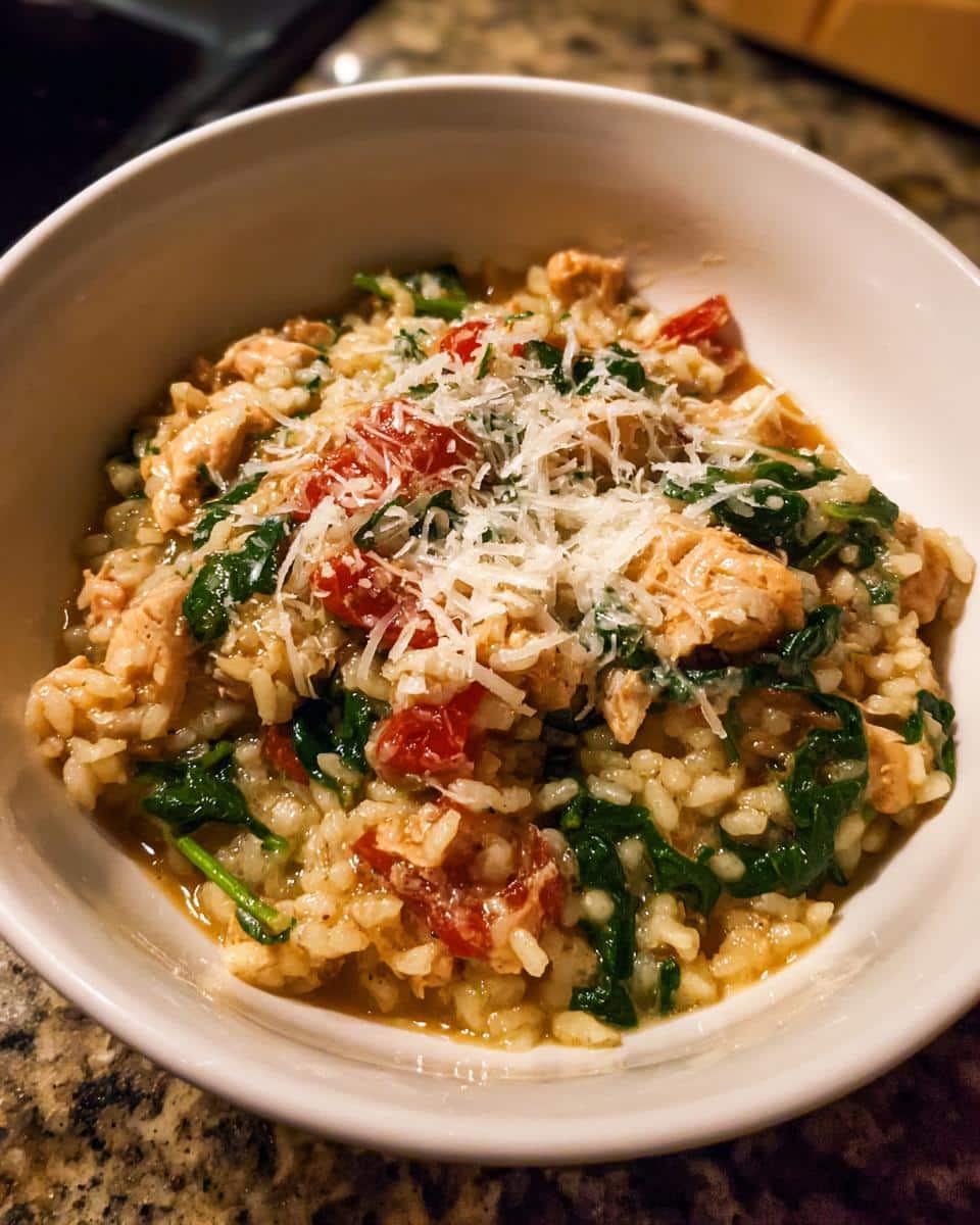 One‑Pot Chicken, Spinach & Tomato Risotto - detail 1