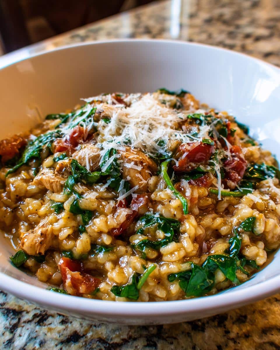 One‑Pot Chicken, Spinach & Tomato Risotto - detail 2