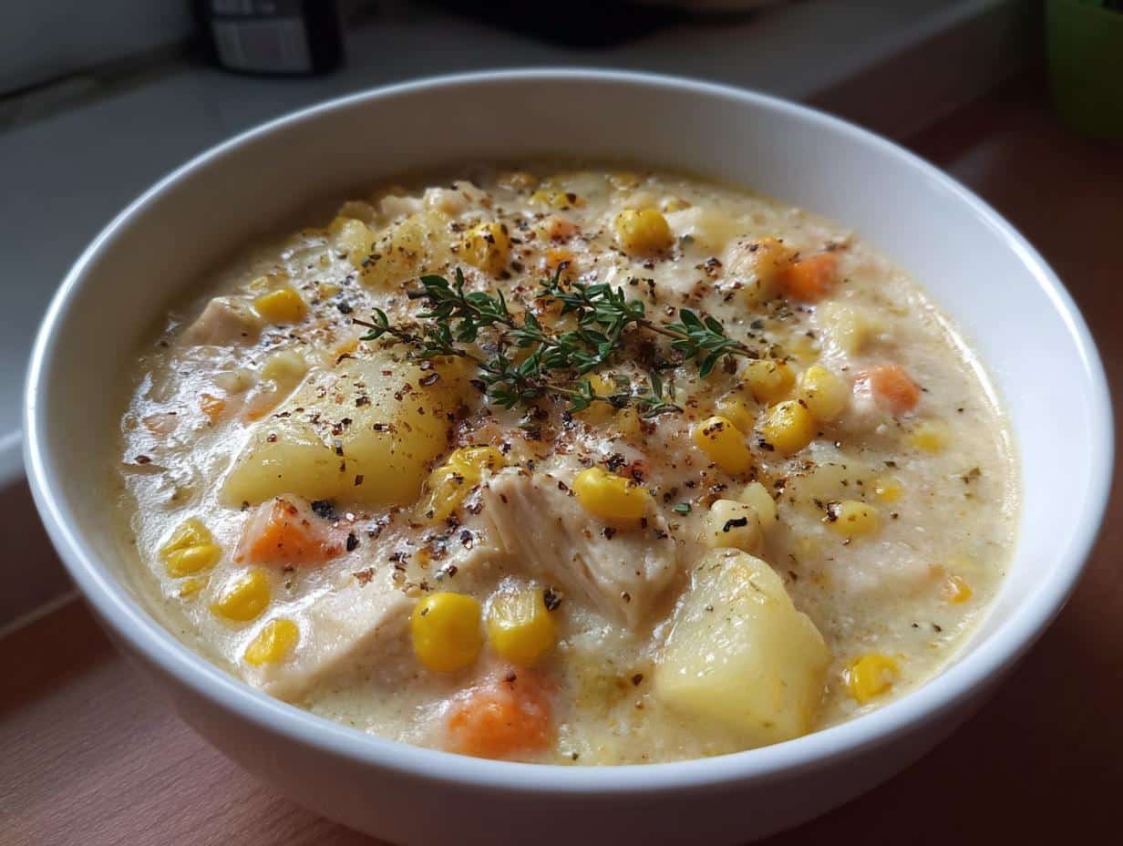 40-Minute One-Pot Chicken, Sweet Corn & Potato Chowder Recipe