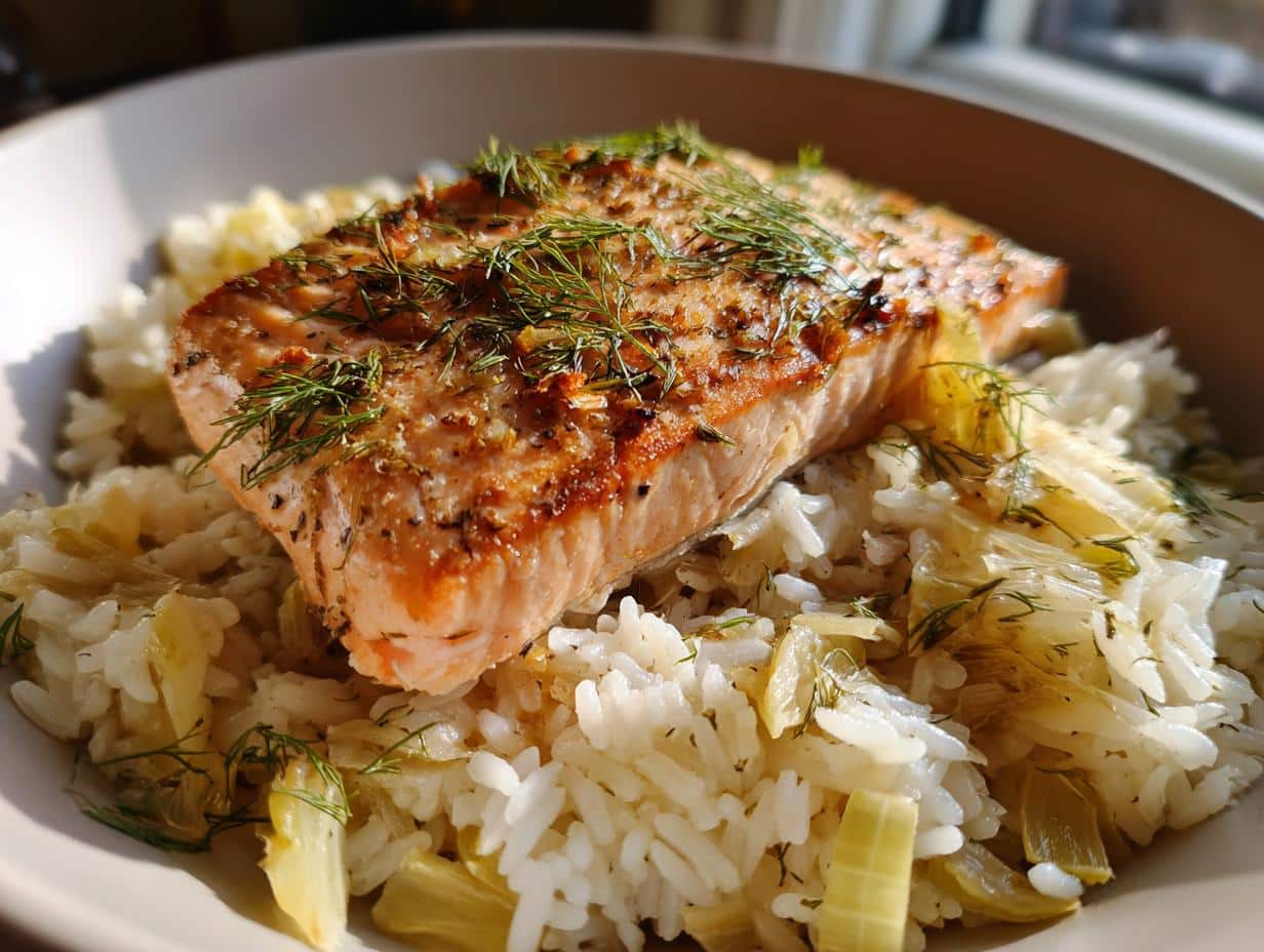 One-Pot Salmon, Leek & Rice Bake: 30-Minute Comfort Food Bliss