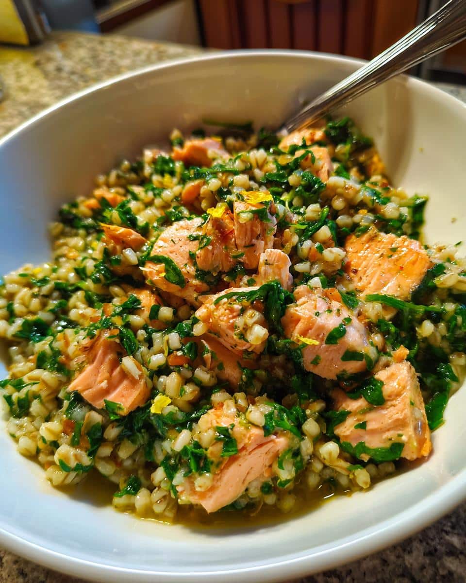 One‑Pot Salmon, Spinach & Barley Medley - detail 1