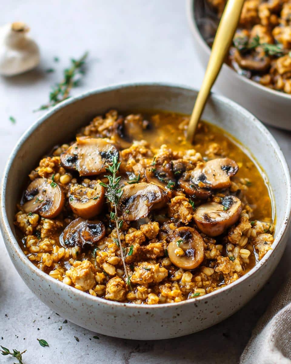 One‑Pot Turkey, Mushroom & Farro Stew - detail 1