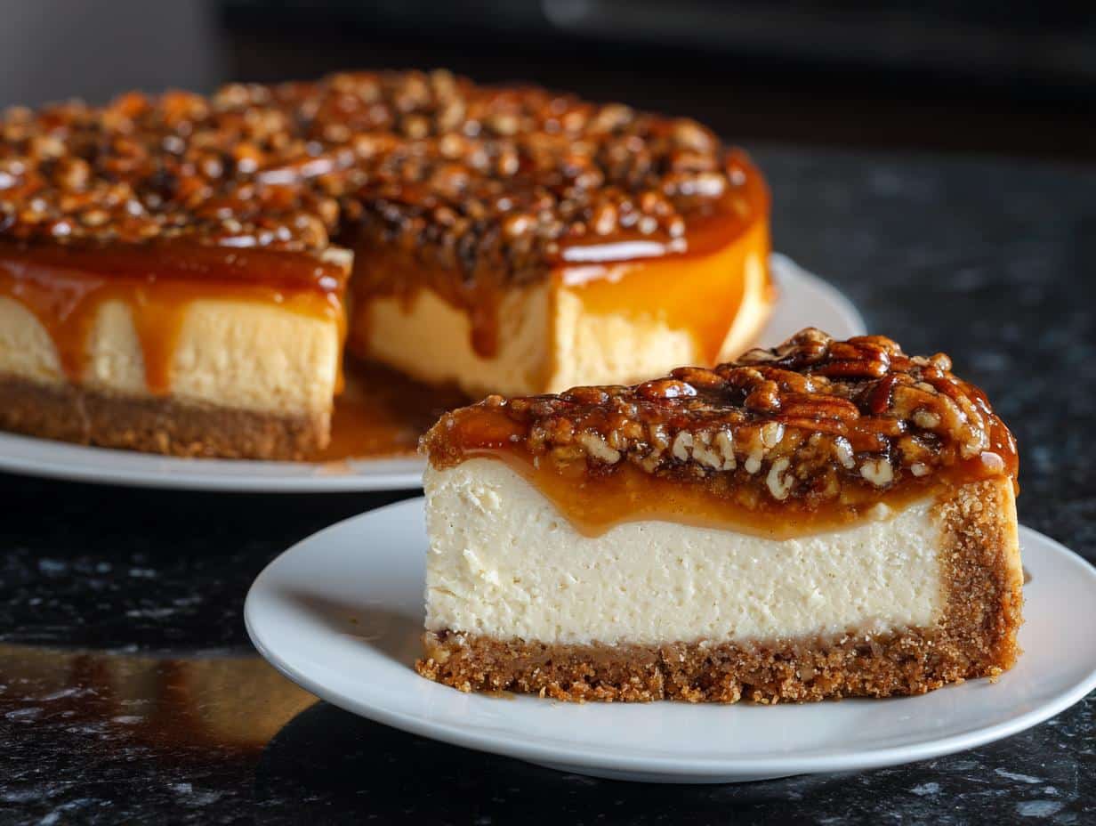 Irresistible Pecan Pie Cheesecake Recipe in 4 Easy Steps