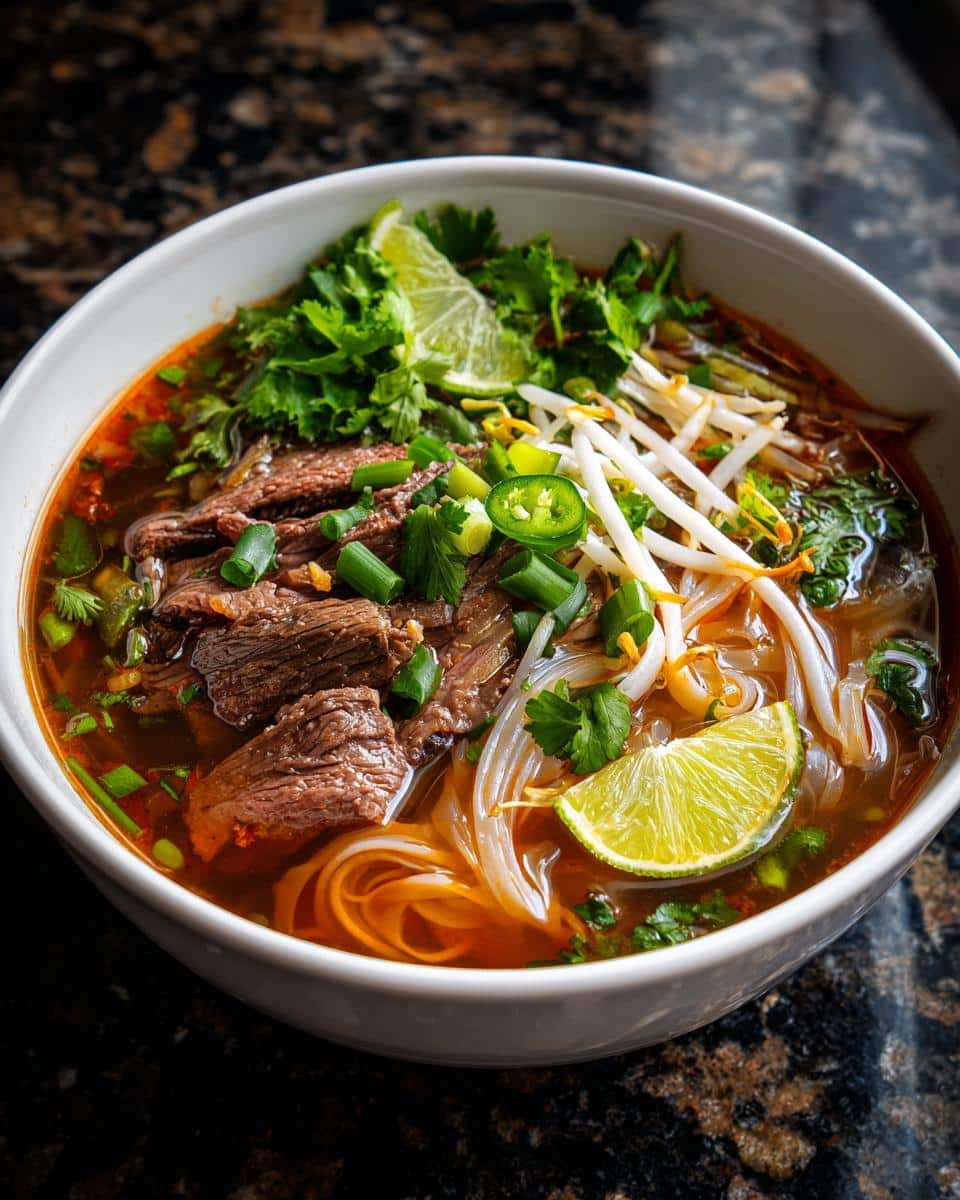 Spicy Vietnamese Beef Noodle Soup - detail 3