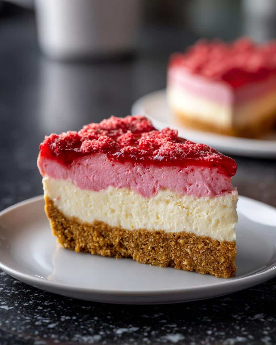 Strawberry Crunch Cheesecake - detail 2