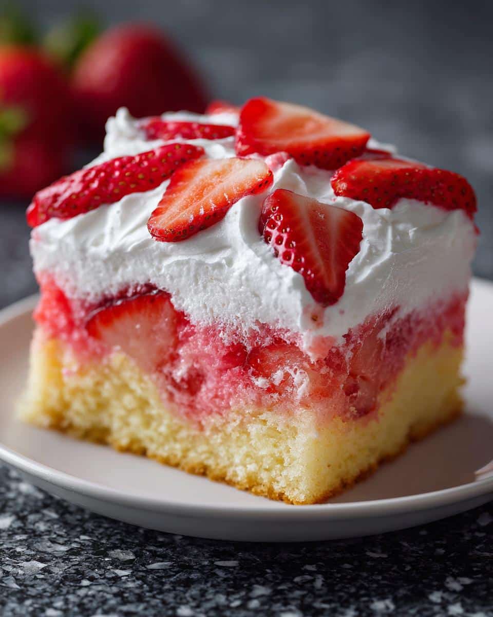 Strawberry Poke Cake - detail 2
