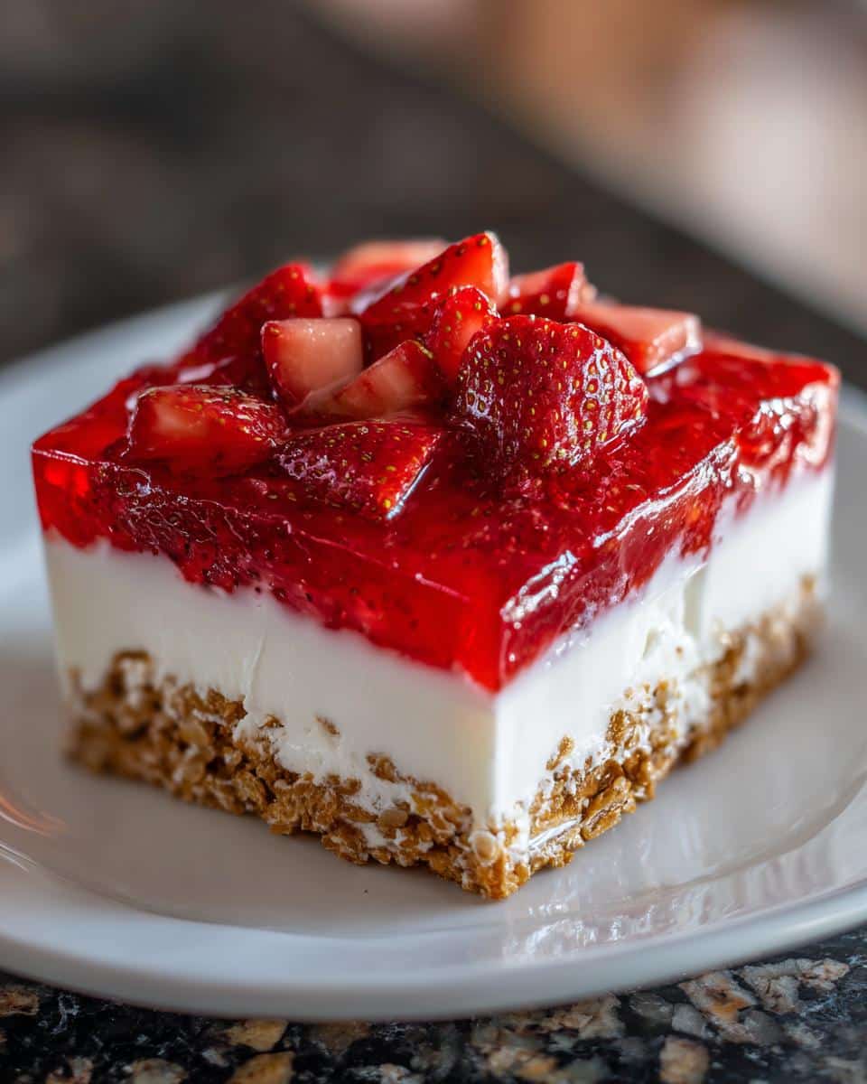 Strawberry Pretzel Salad - detail 2