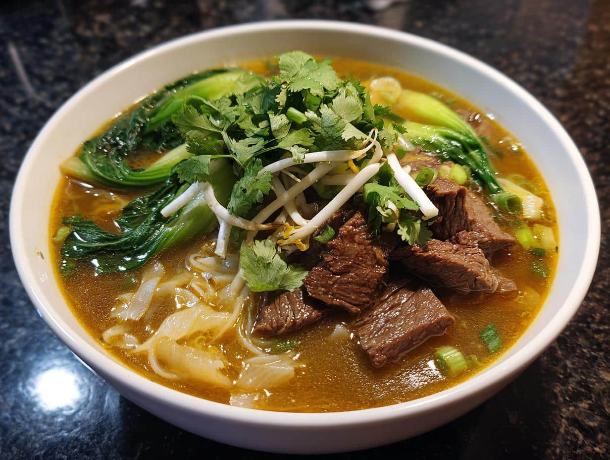 Flavorful 45-Minute Thai Beef Noodle Soup Your Tastebuds Crave
