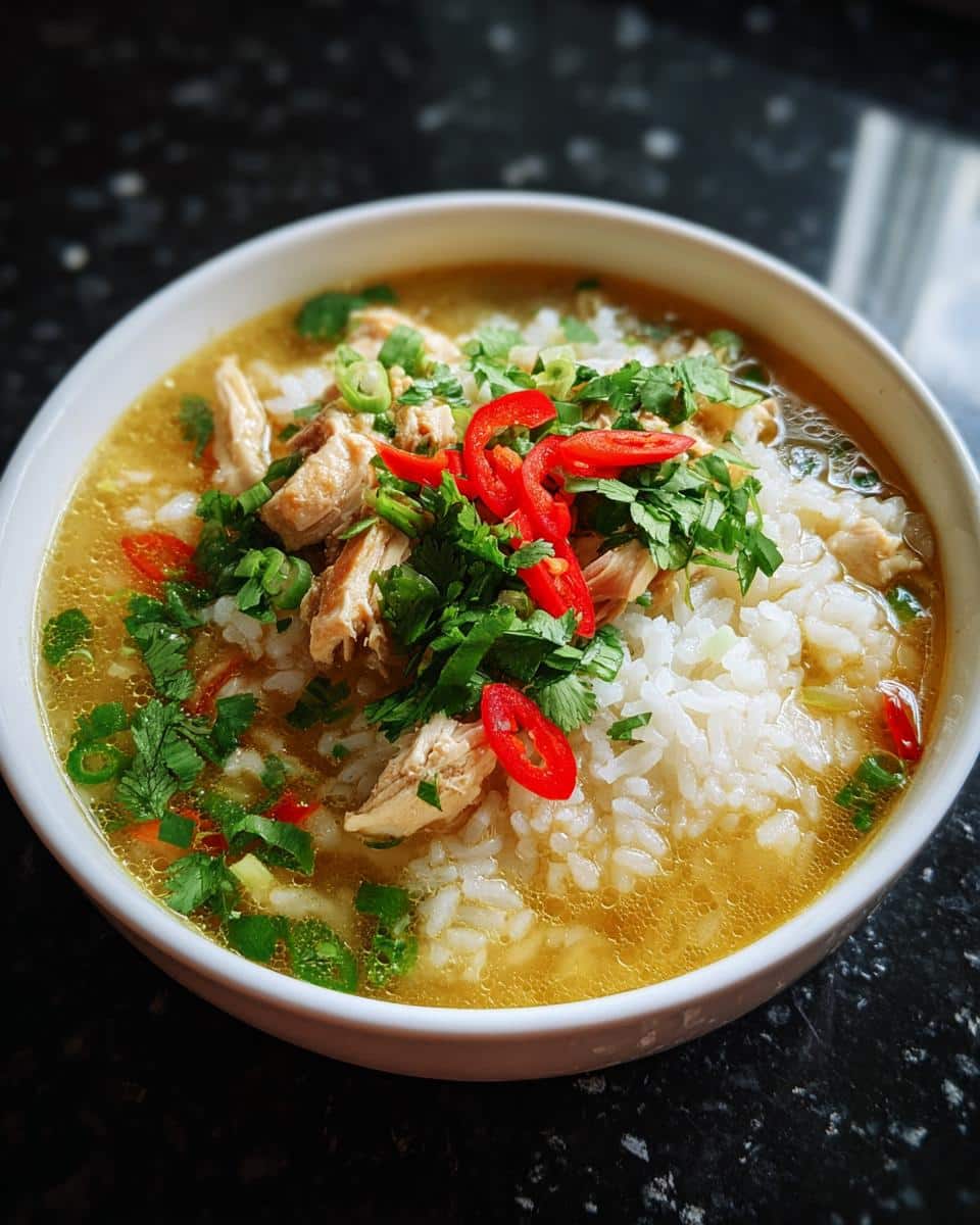 Thai Chicken Rice Soup - detail 1