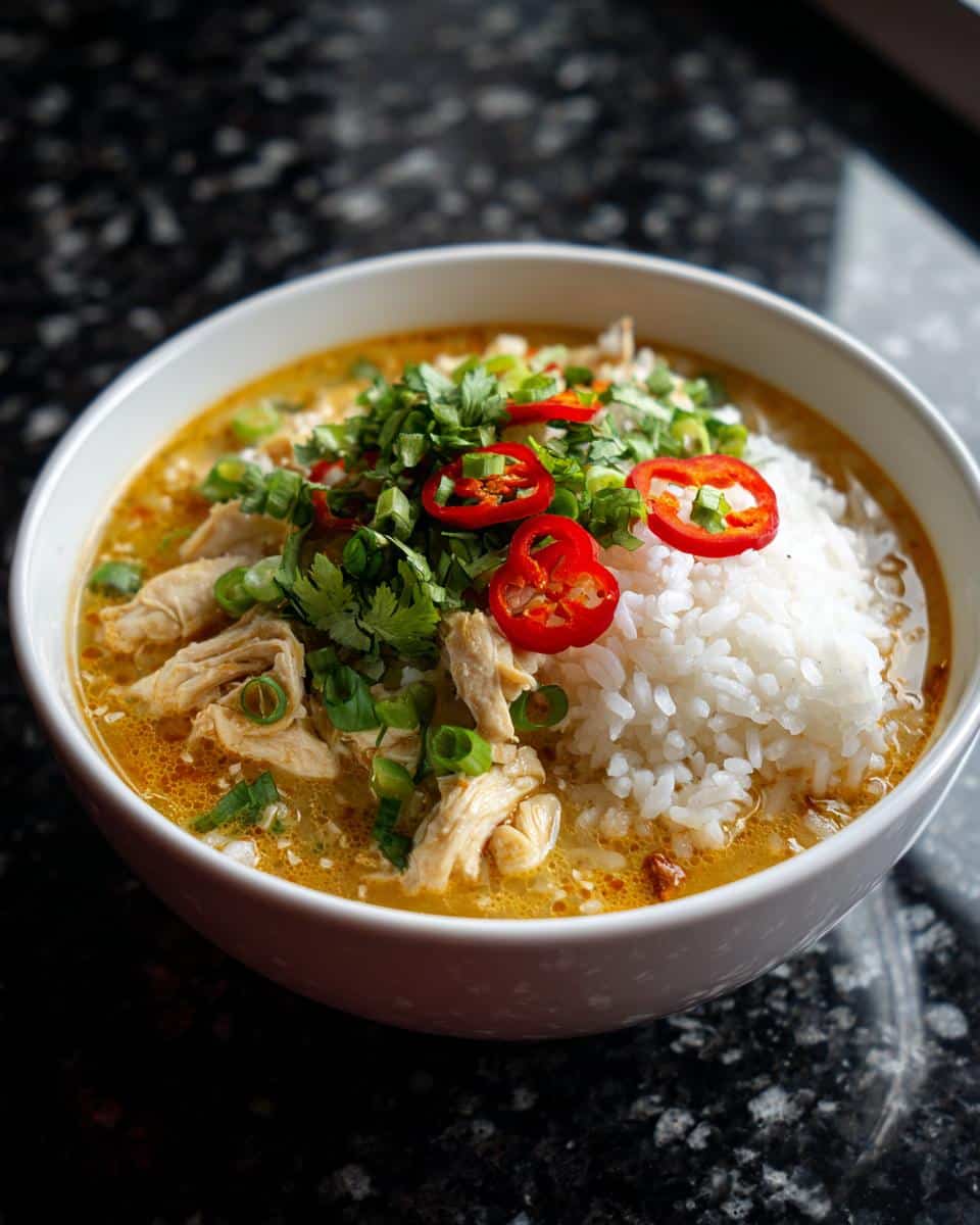 Thai Chicken Rice Soup - detail 3