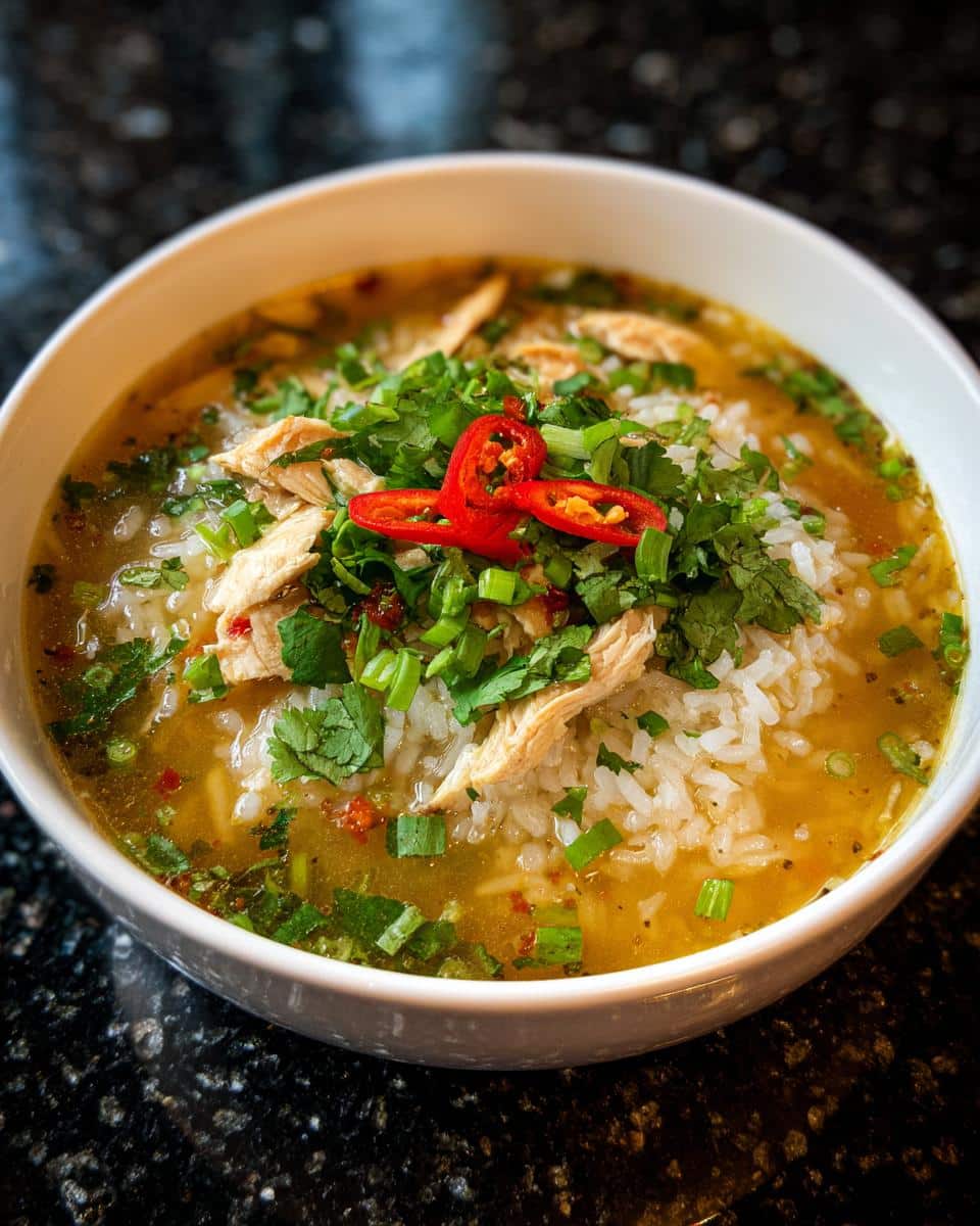 Thai Chicken Rice Soup - detail 4