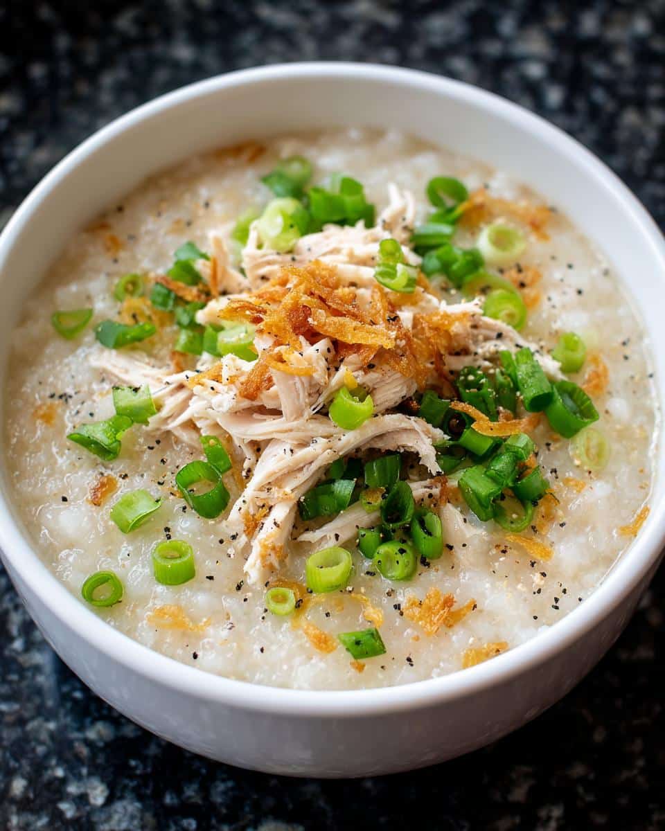 Vietnamese Chicken Congee - detail 1