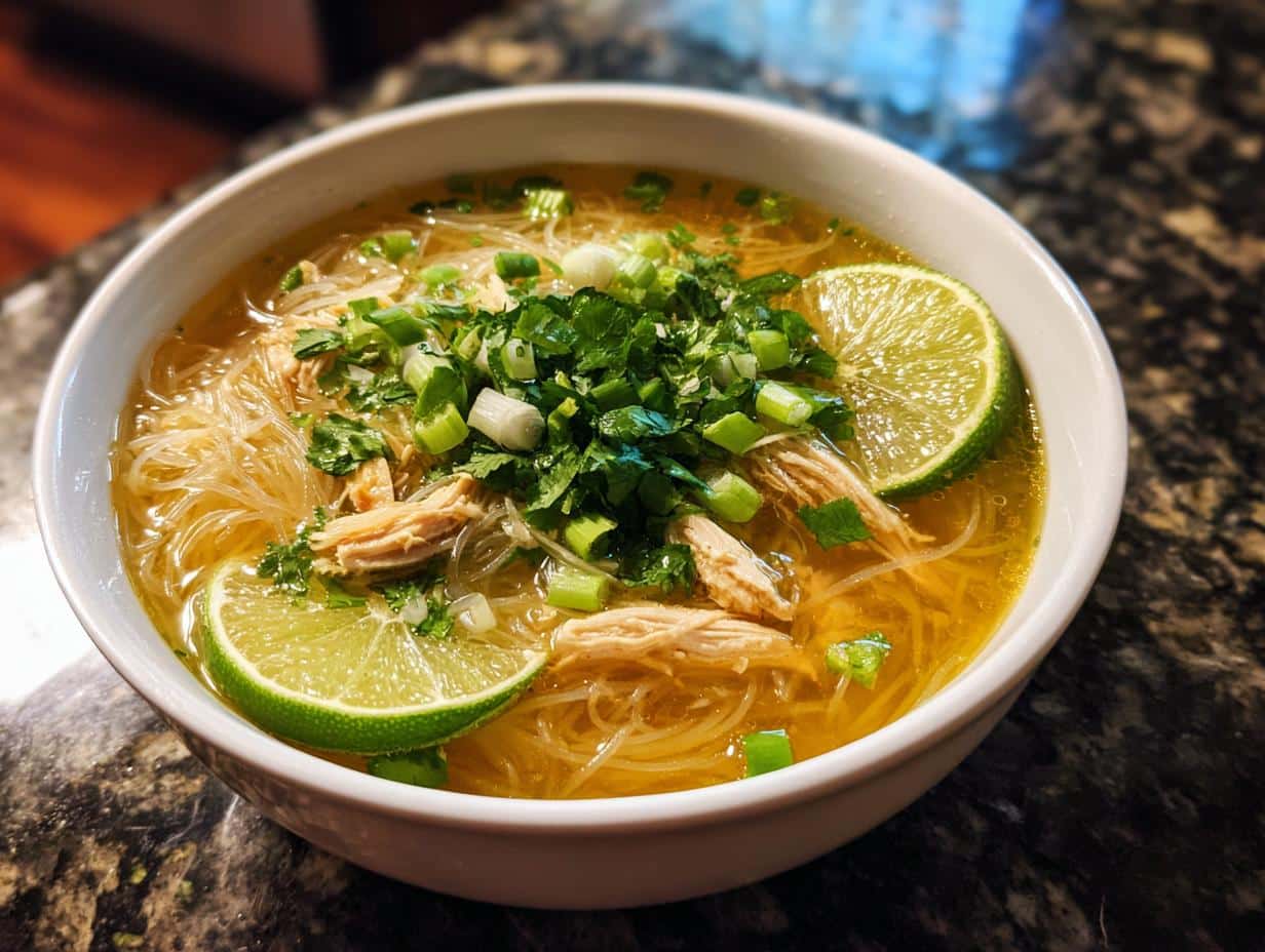 35-Minute Heavenly Vietnamese Chicken Glass Noodle Soup