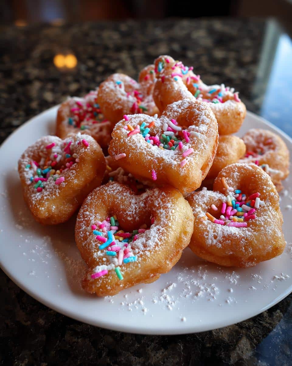 Candy-Coated Funnel Cake Hearts - detail 1
