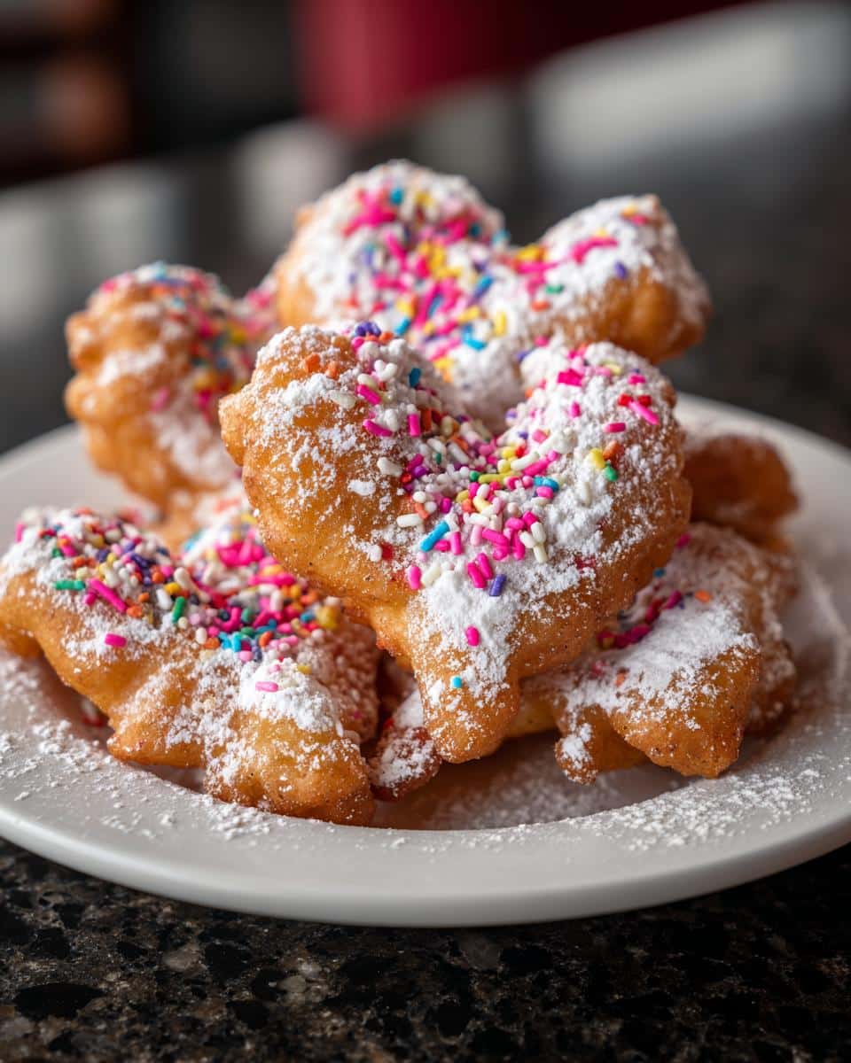 Candy-Coated Funnel Cake Hearts - detail 3