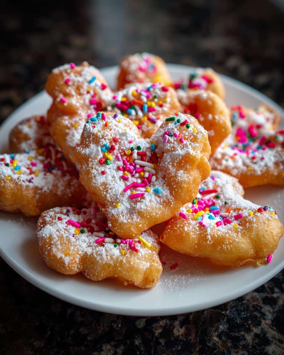 Candy-Coated Funnel Cake Hearts - detail 4