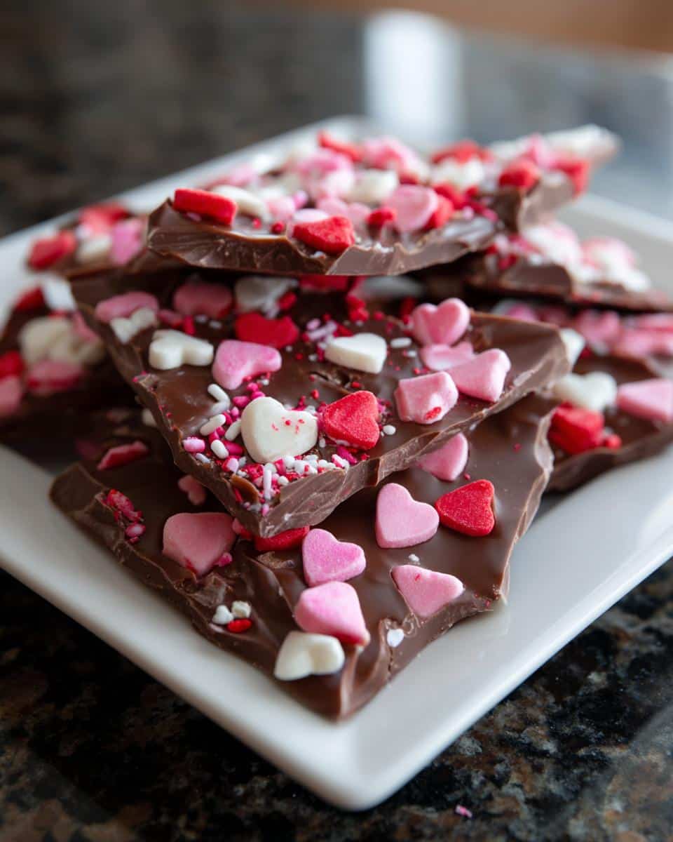 Candy Heart Chocolate Bark - detail 1
