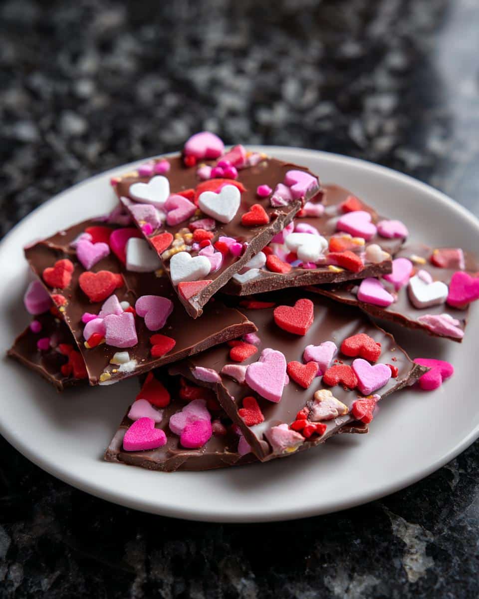 Candy Heart Chocolate Bark - detail 2