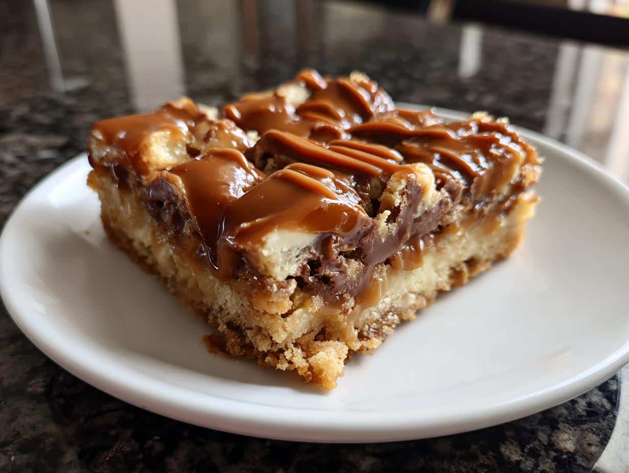 Irresistible Caramel Kiss Cookie Bars Recipe, 24 Sweet Treats
