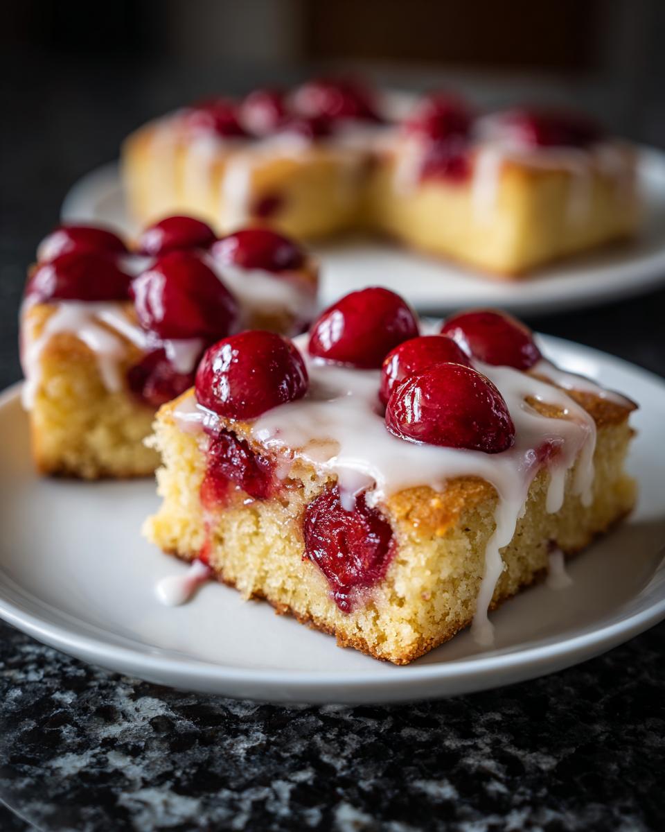 Cherry Almond Cake Bars - detail 2
