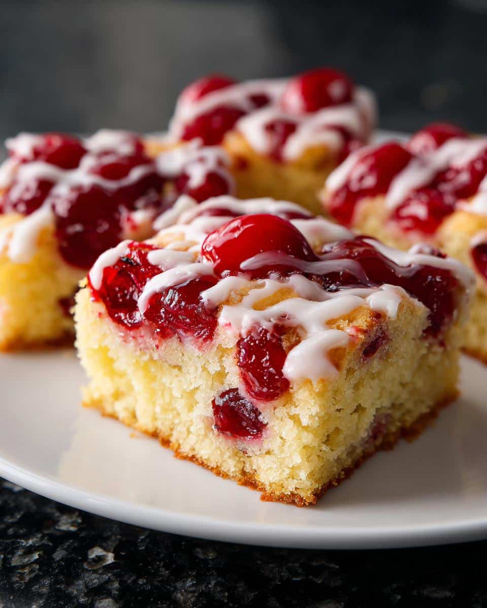 Cherry Almond Cake Bars - detail 4