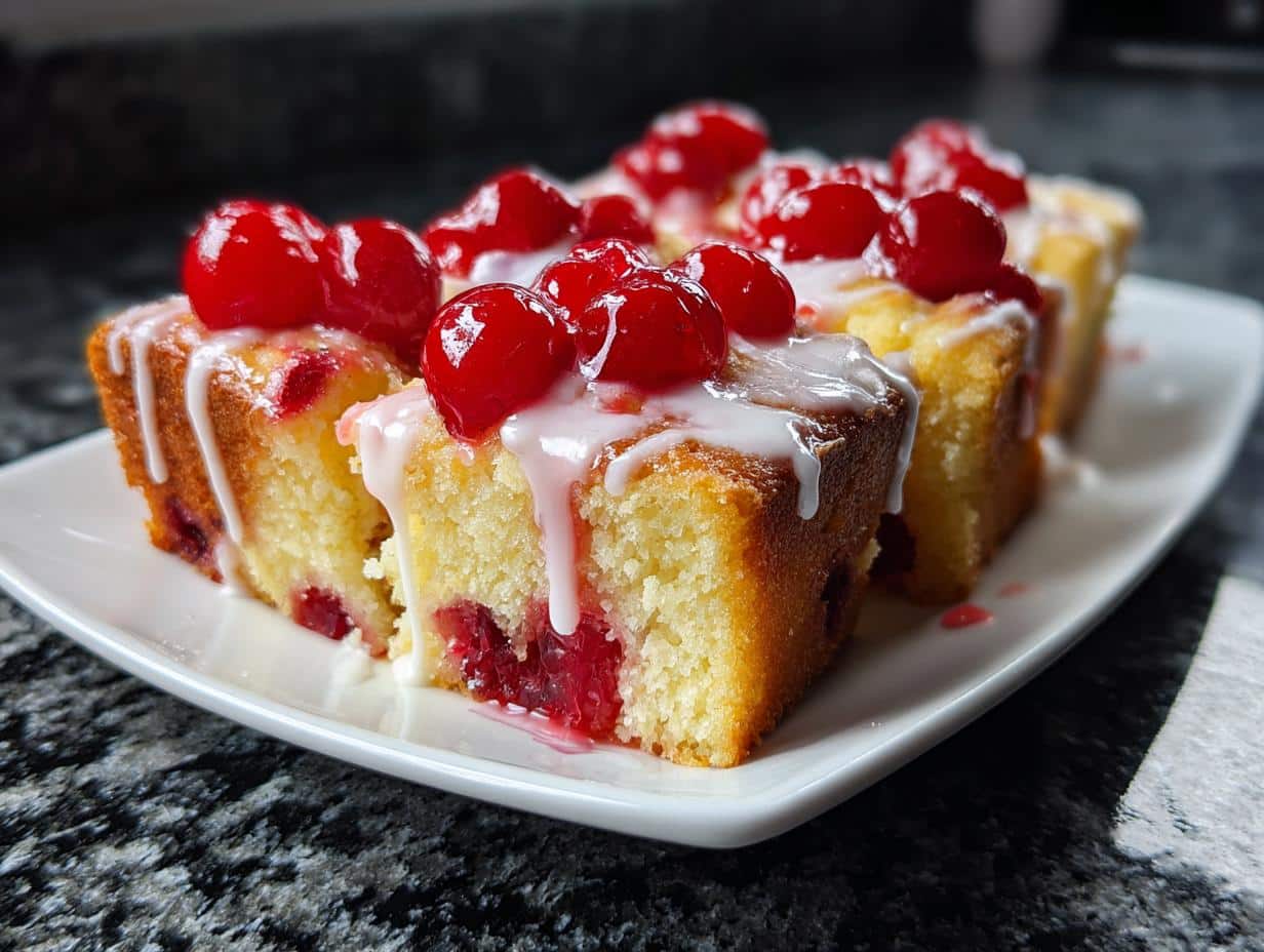 Irresistible Cherry Almond Cake Bars – Love in Every Bite