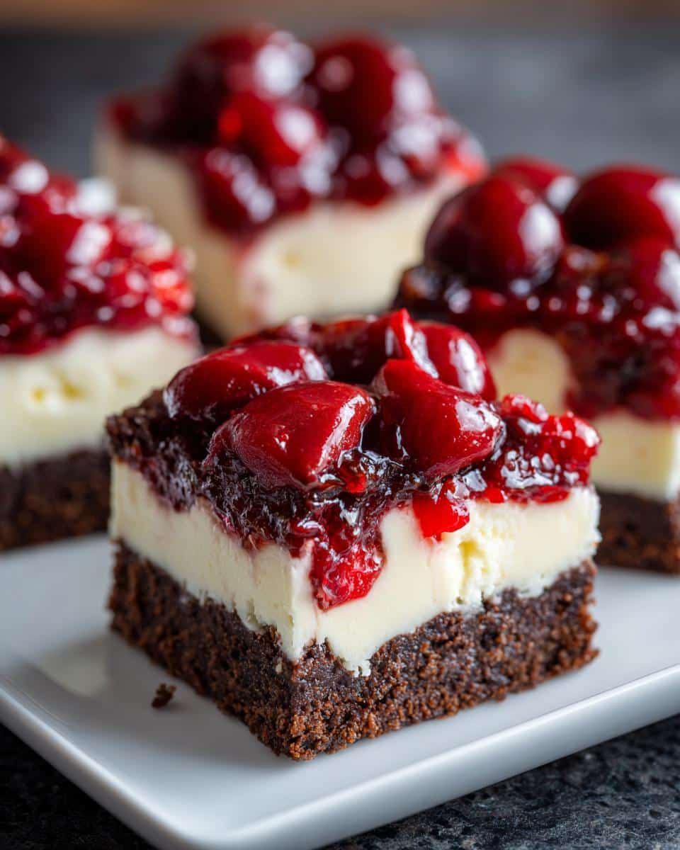 Cherry Cheesecake Brownie Bars - detail 4
