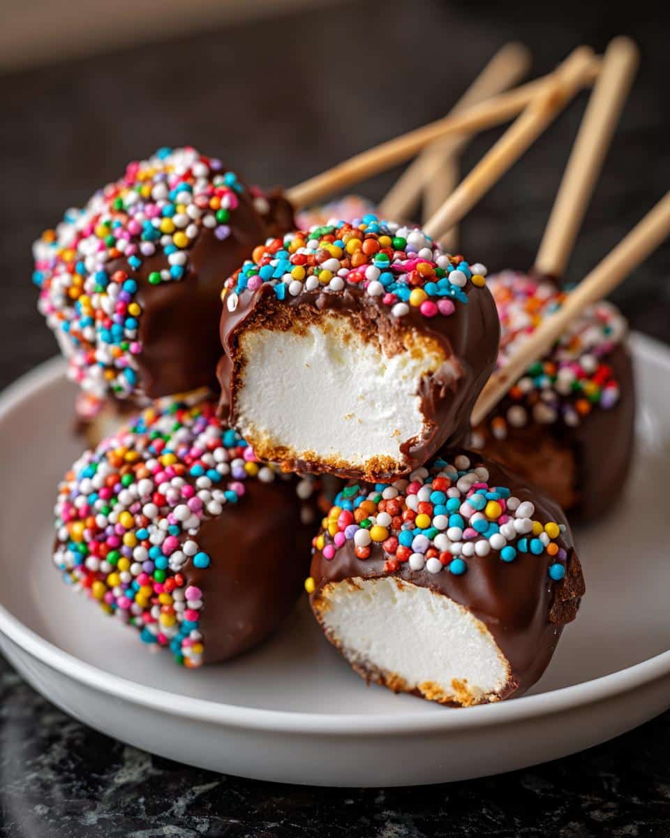 Chocolate-Covered Marshmallow Pops - detail 2
