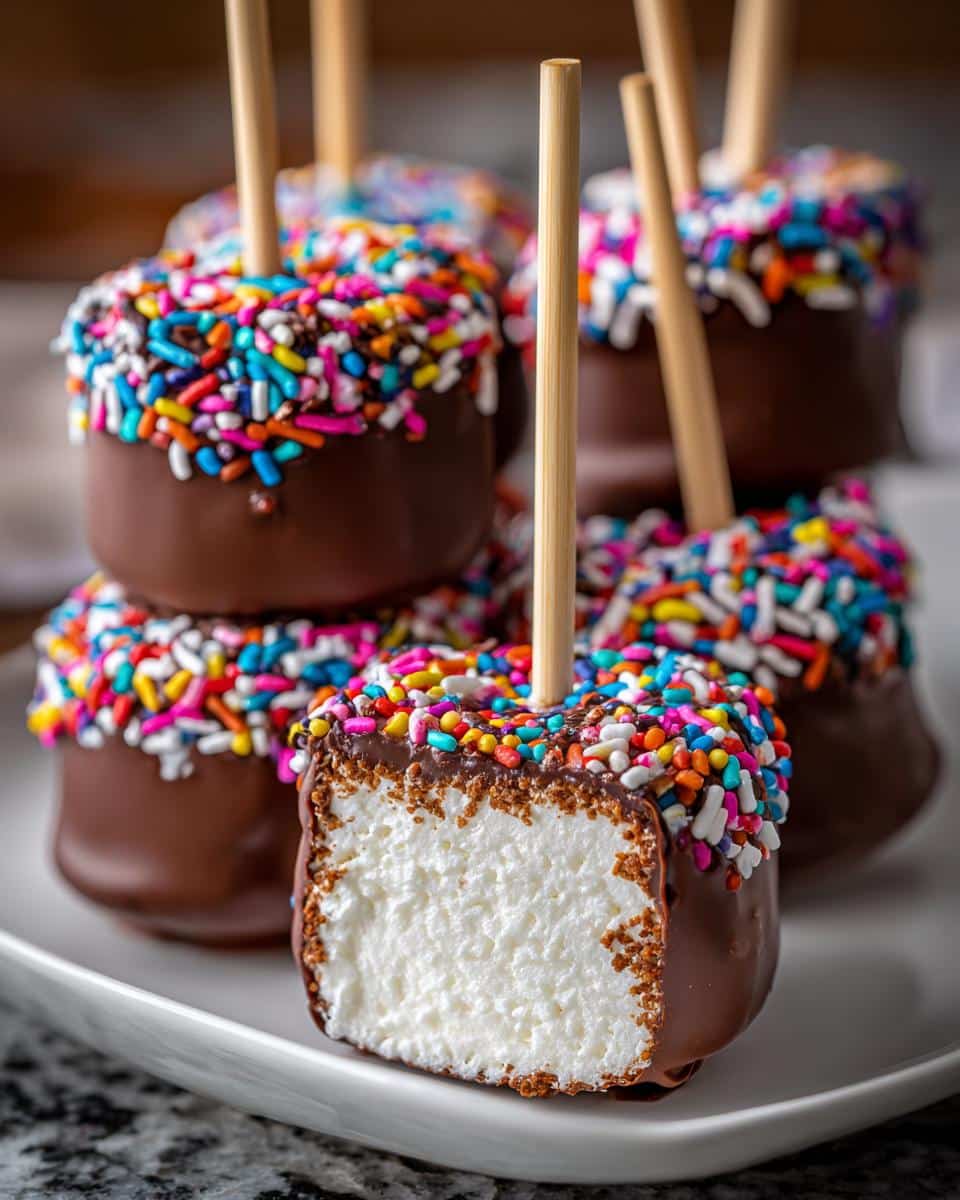 Chocolate-Covered Marshmallow Pops - detail 3