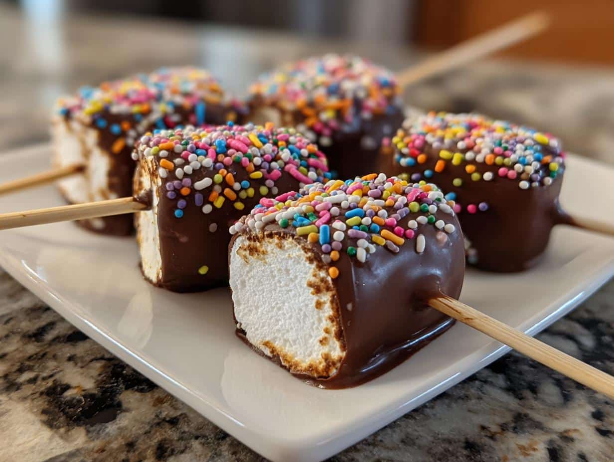 Chocolate-Covered Marshmallow Pops