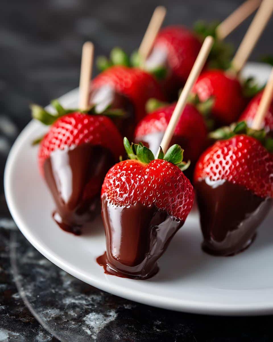 Chocolate-Dipped Strawberry Skewers - detail 1