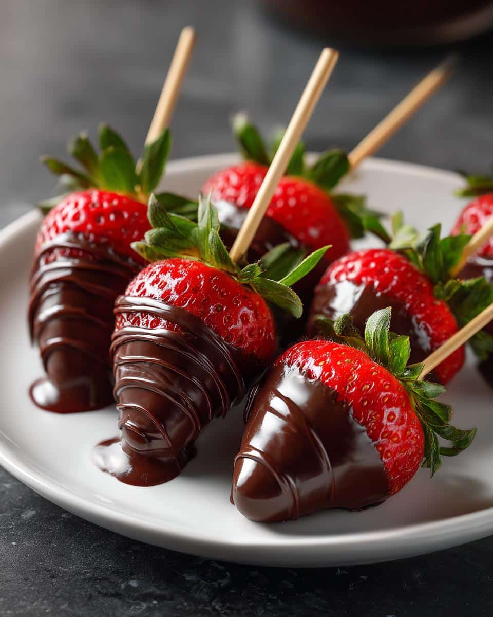 Chocolate-Dipped Strawberry Skewers - detail 3