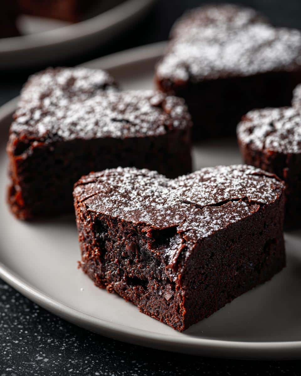 Chocolate Fudge Brownie Hearts - detail 2