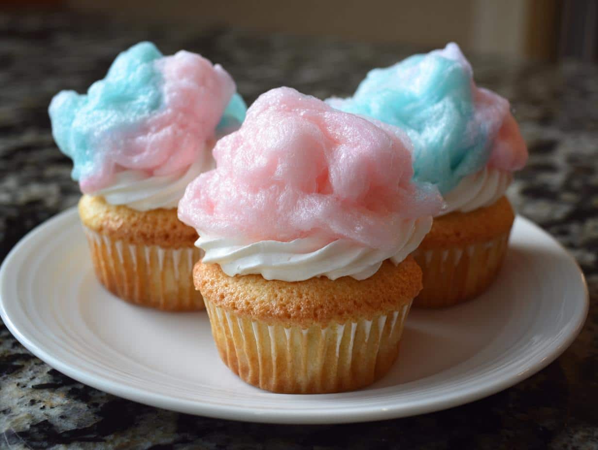 Magical Cotton Candy Cupcake Toppers in Just 3 Ingredients
