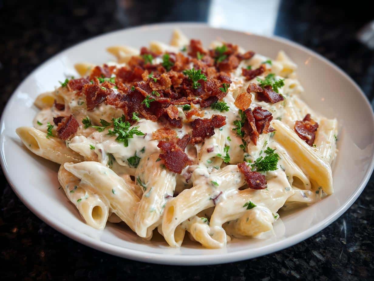 Irresistible 30-Minute Creamy Bacon Ranch Pasta Recipe