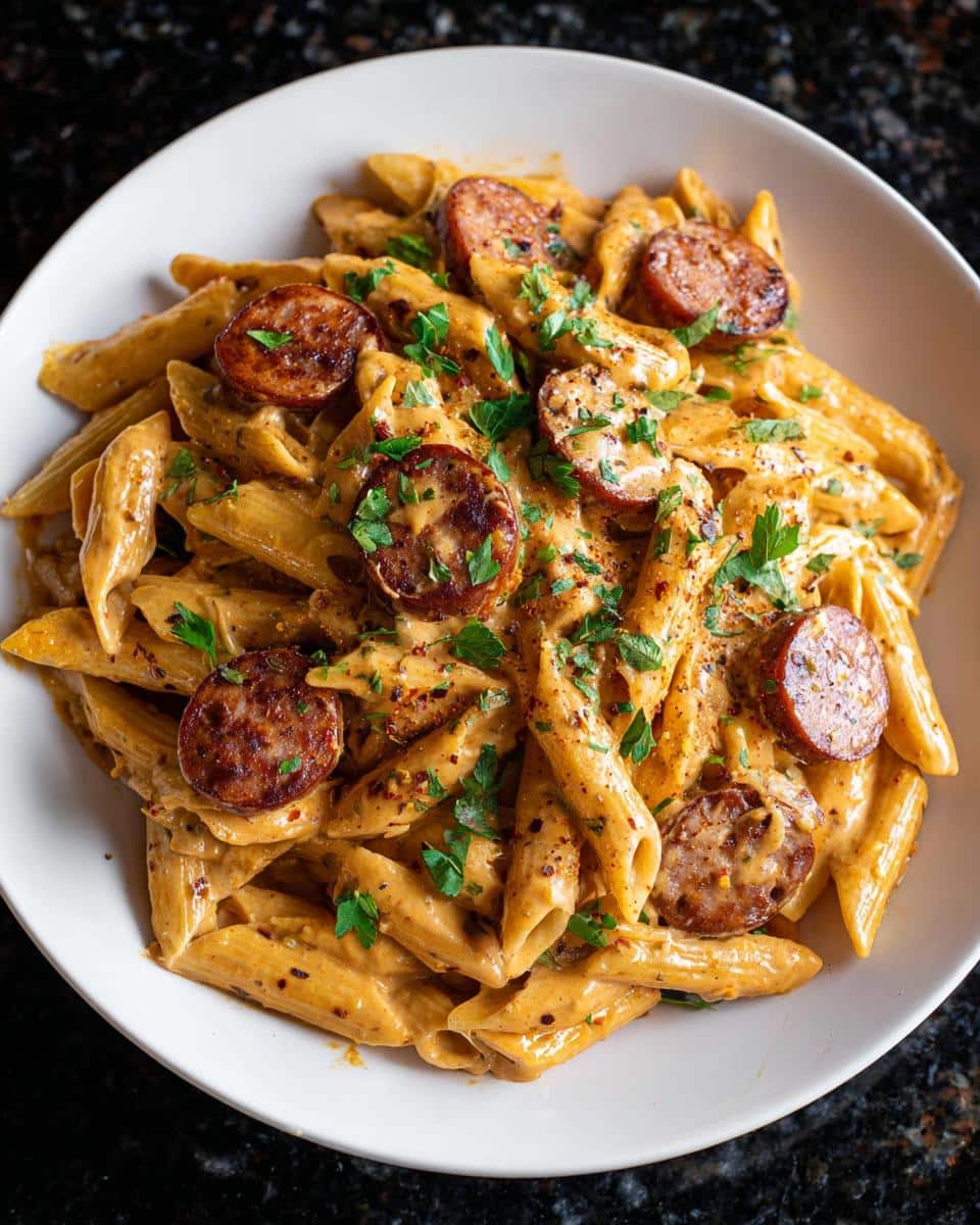 Creamy Cajun Sausage Pasta - detail 2