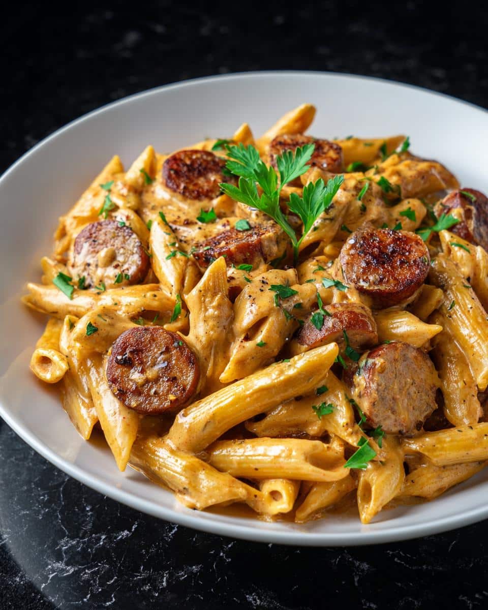Creamy Cajun Sausage Pasta - detail 3