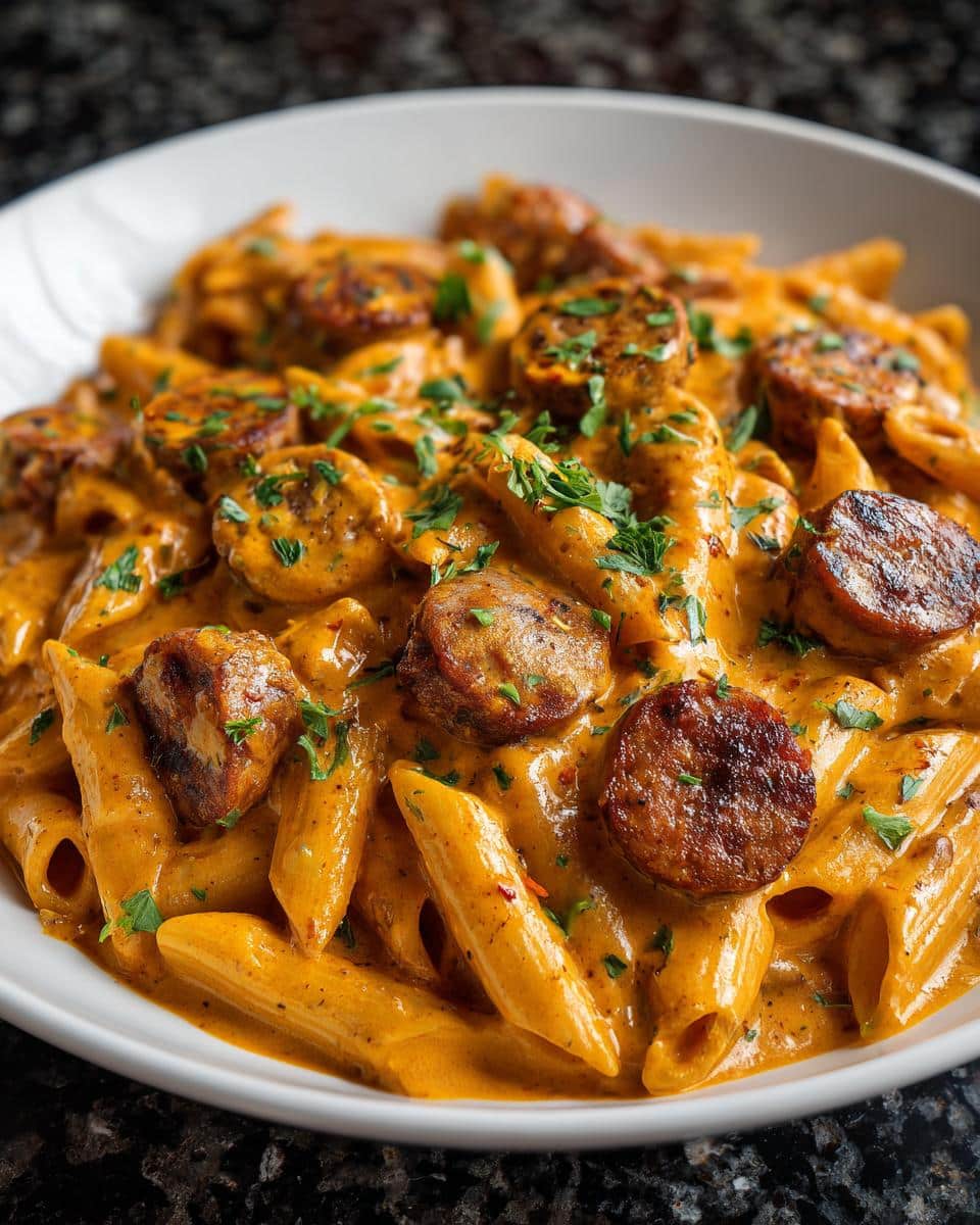 Creamy Cajun Sausage Pasta - detail 4