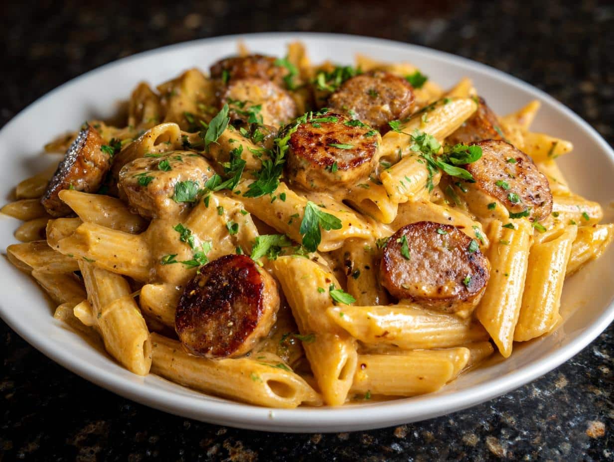 Creamy Cajun Sausage Pasta