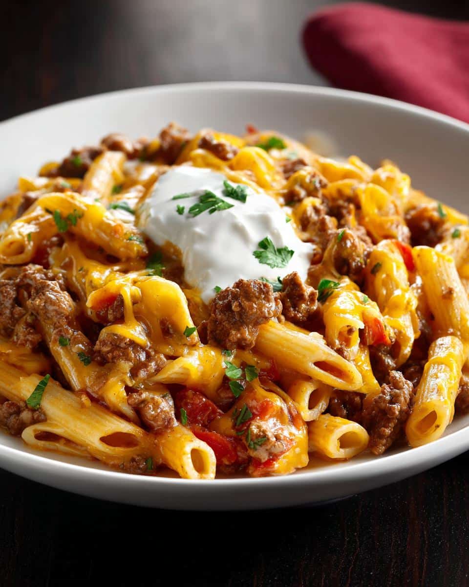 Creamy Cheesy Taco Pasta - detail 1