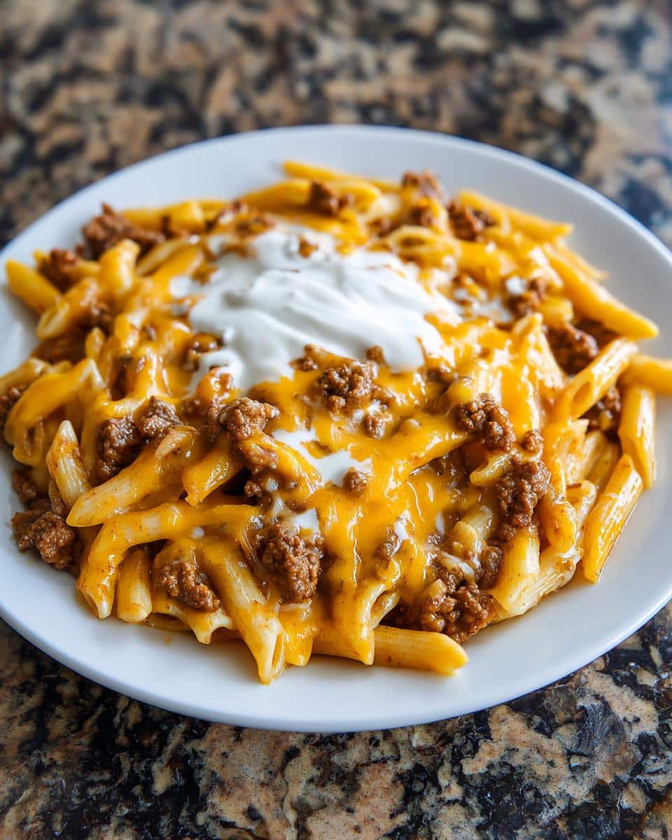 Creamy Cheesy Taco Pasta - detail 3